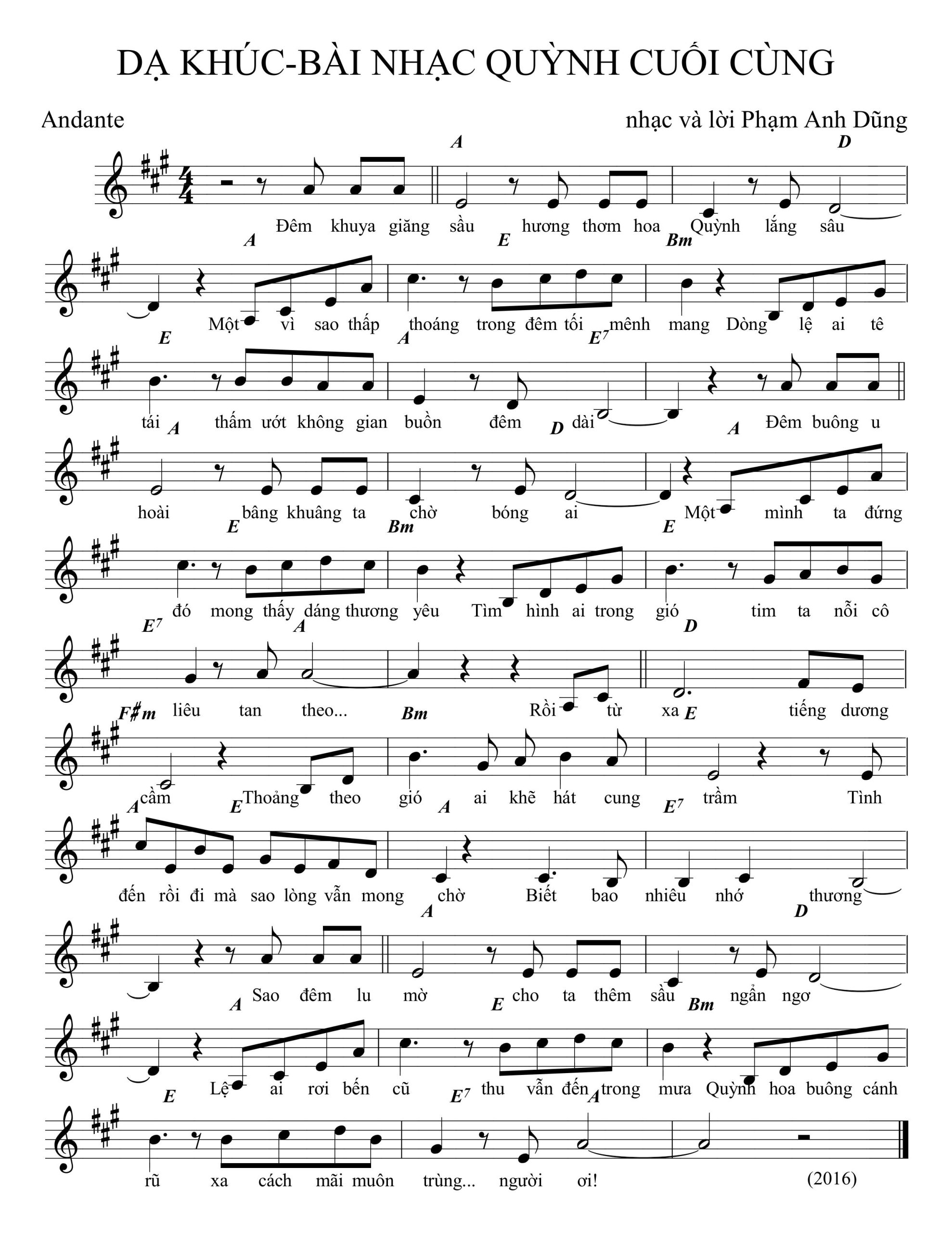 DA KHUC-BAI NHAC QUYNH CUOI CUNG