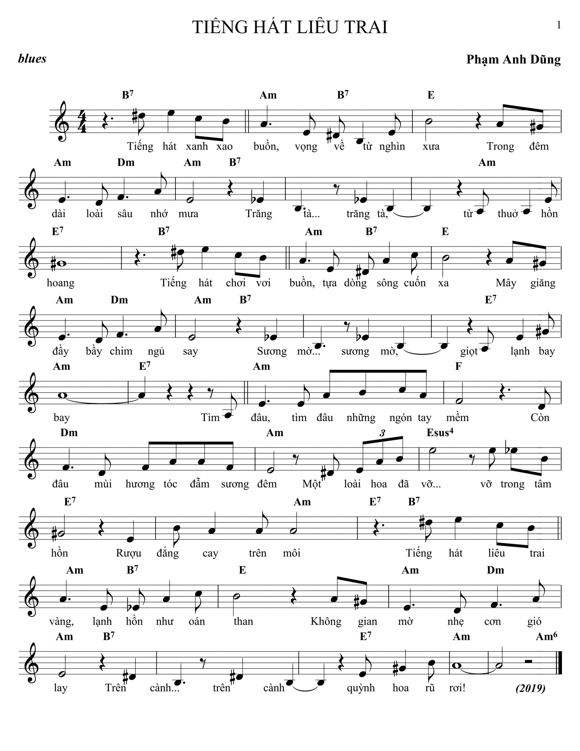 TIENG HAT LIEU TRAI (2019)