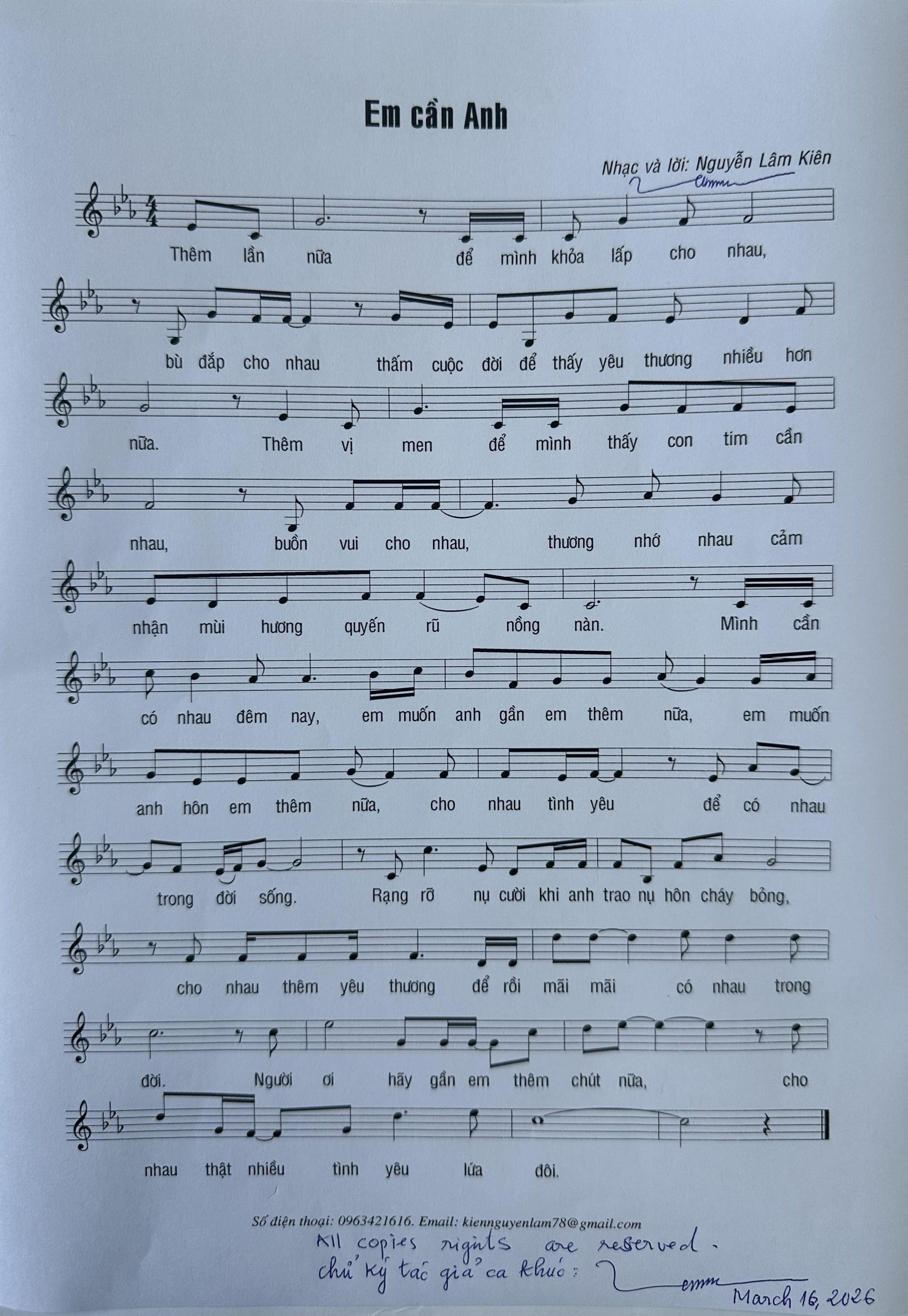 EM CAN ANH SHEET NHAC KY TEN